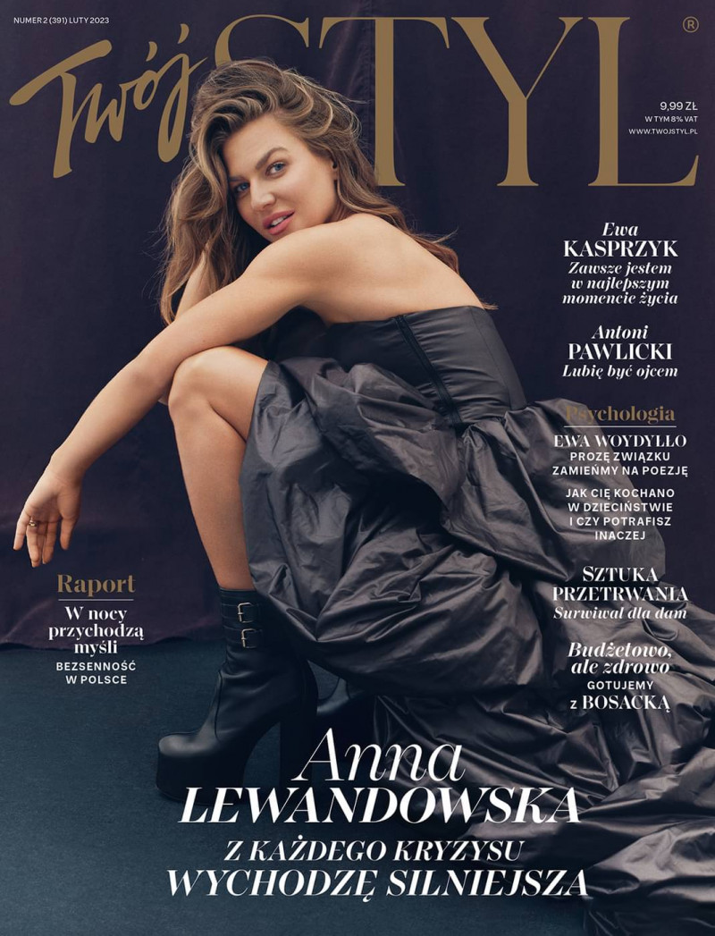 Anna Lewandowska featured on the Twoj Styl cover from February 2023