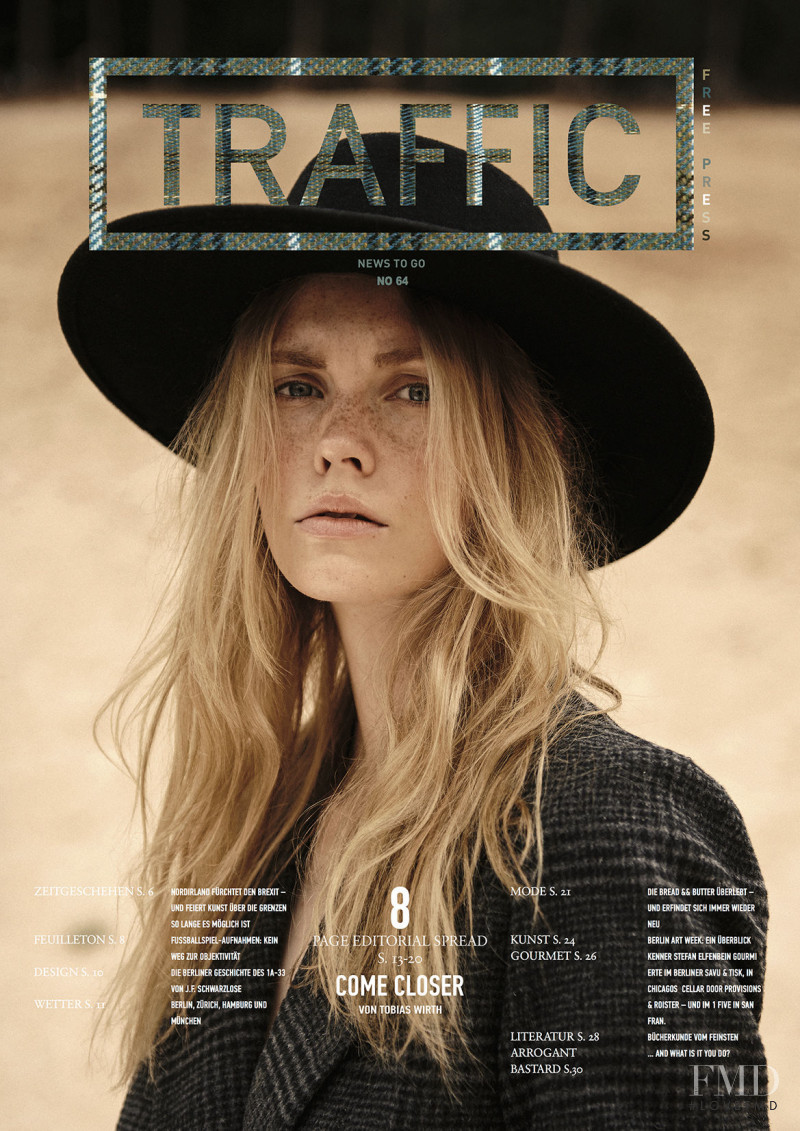 Charlotte Nolting featured on the Traffic cover from September 2018