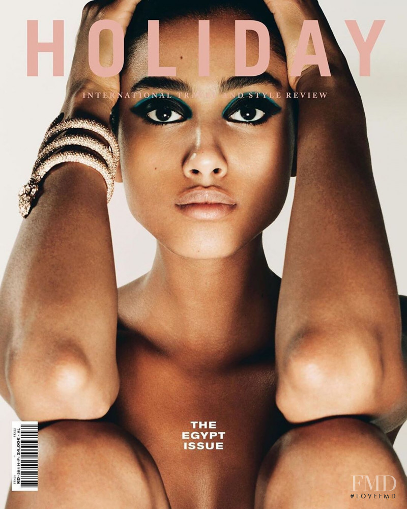 Imaan Hammam featured on the Holiday cover from September 2019