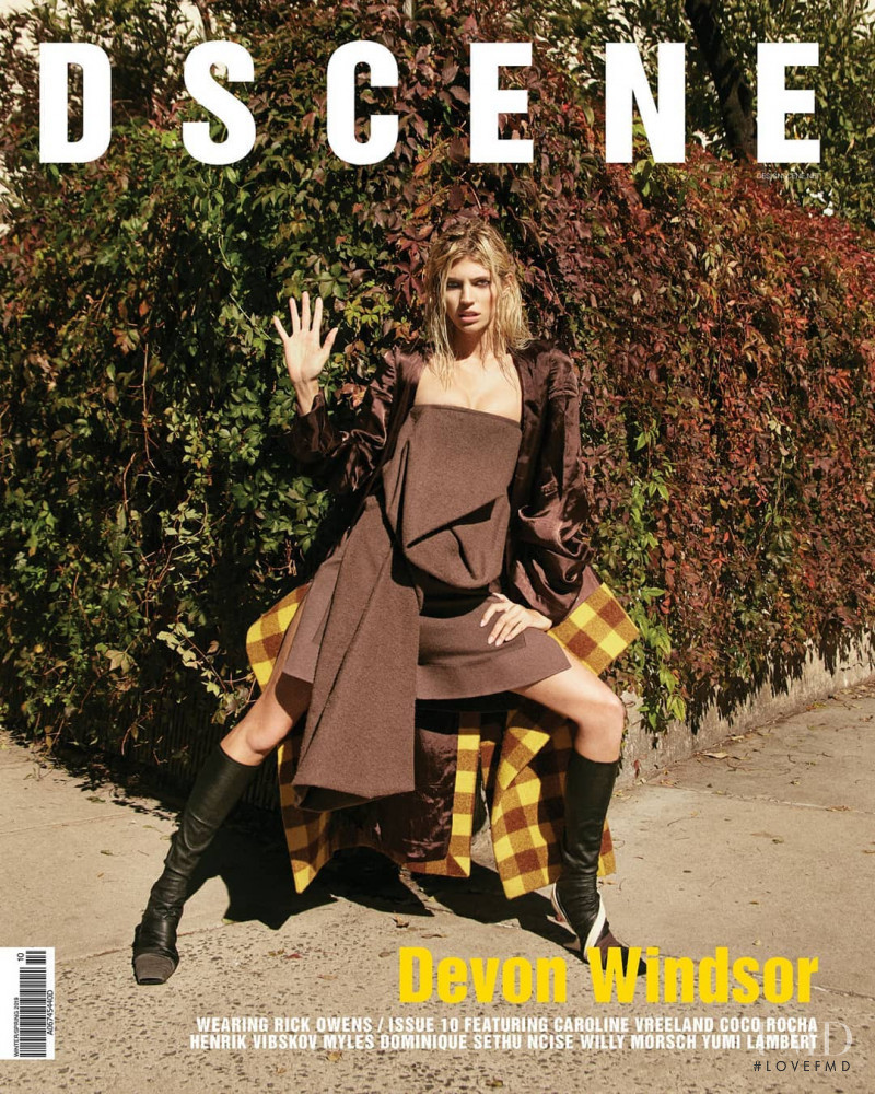 Devon Windsor featured on the Design Scene cover from December 2018