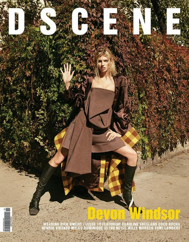 Devon Windsor featured on the Design Scene cover from February 2019
