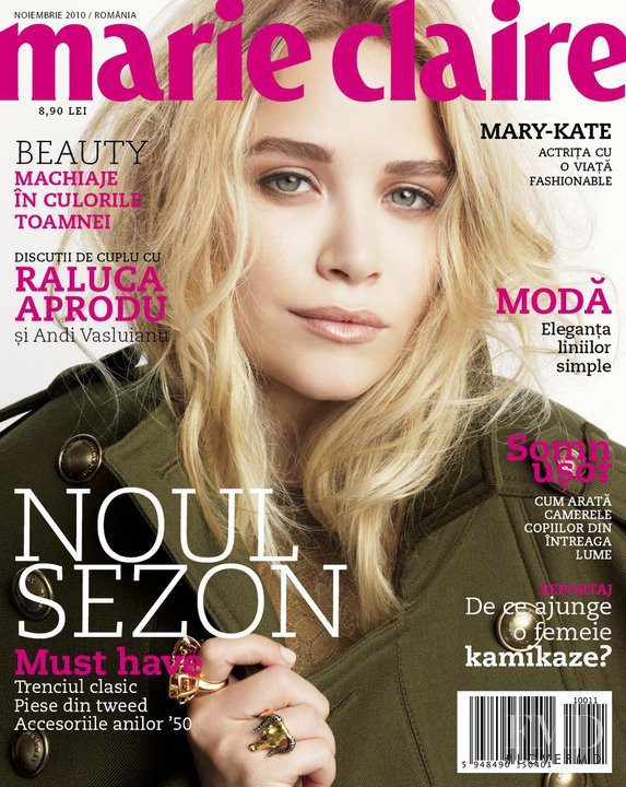 Mary-Kate Olsen featured on the Marie Claire Romania cover from November 2010