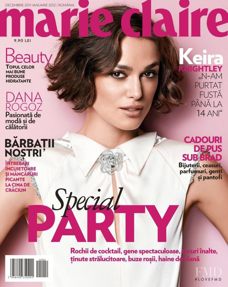 Keira Knightley featured on the Marie Claire Romania cover from December 2011