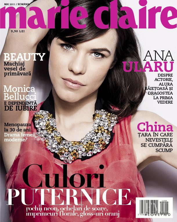 Ana Ularu featured on the Marie Claire Romania cover from May 2011