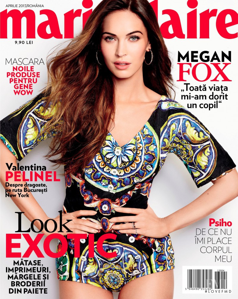 Megan Fox featured on the Marie Claire Romania cover from April 2013