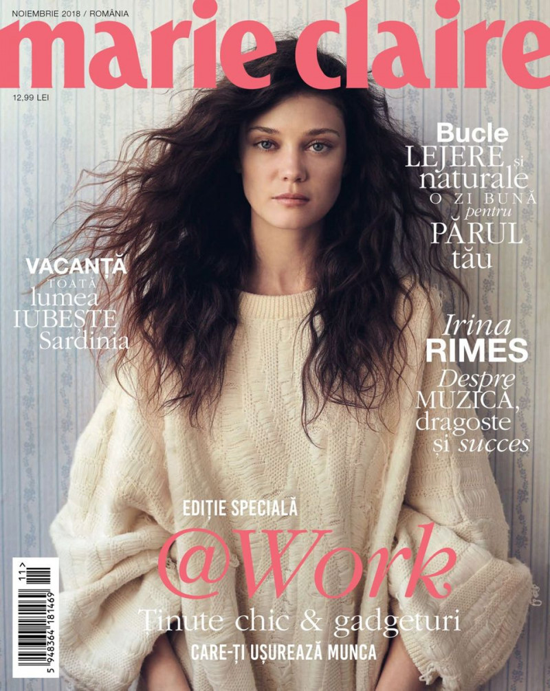 Diana Moldovan featured on the Marie Claire Romania cover from November 2018