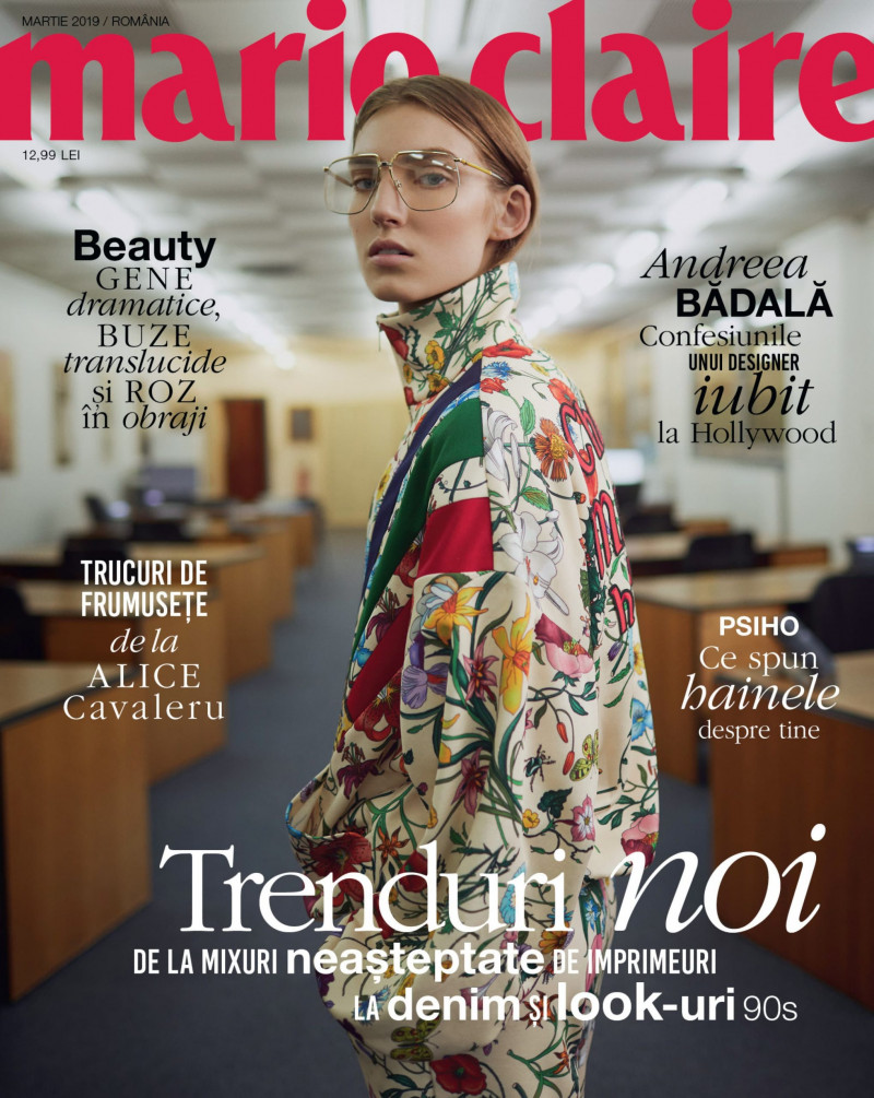  featured on the Marie Claire Romania cover from March 2019