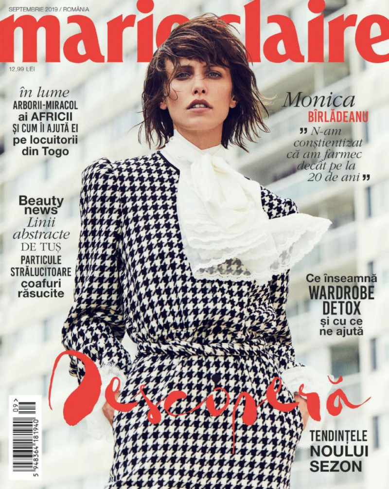  featured on the Marie Claire Romania cover from September 2019