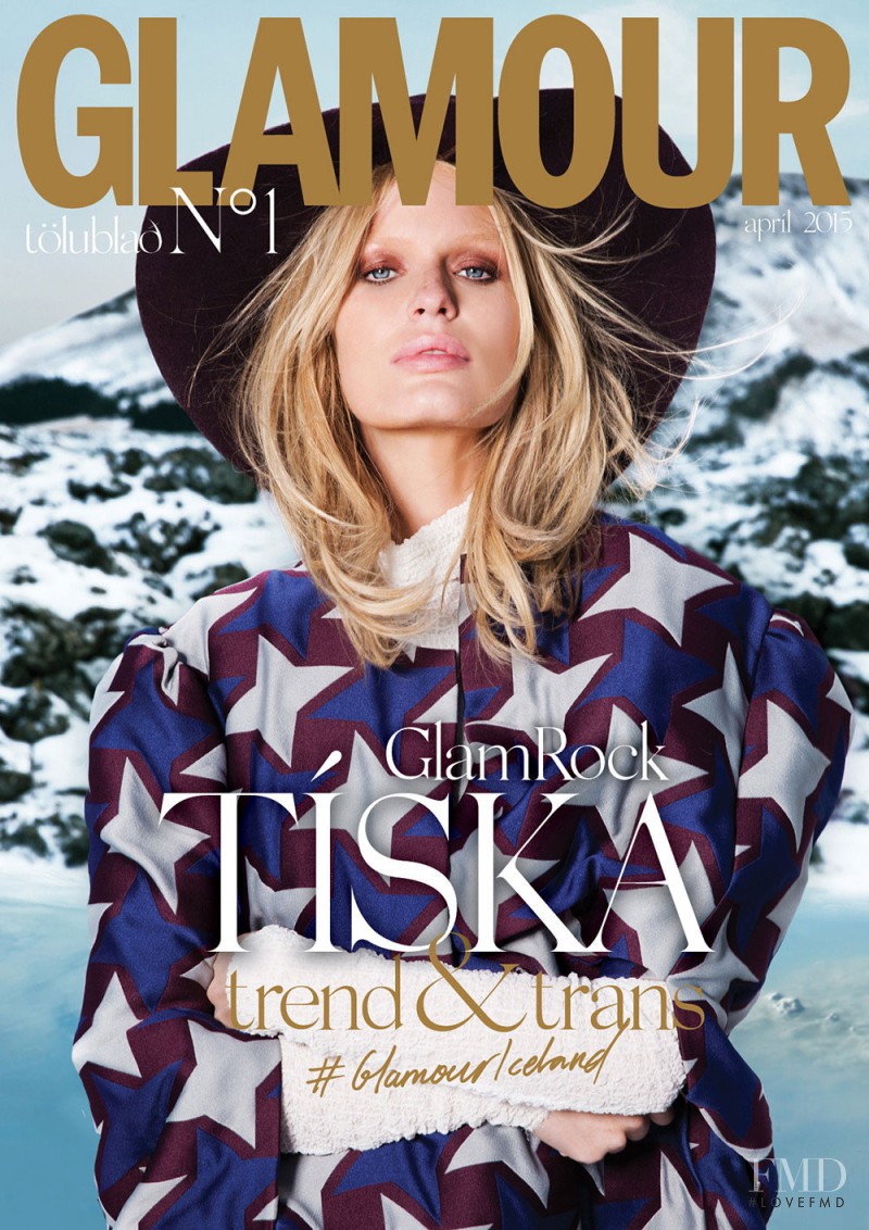 Caroline Winberg featured on the Glamour Iceland cover from April 2015