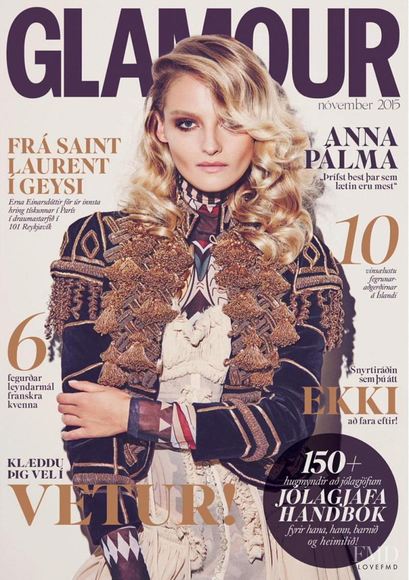 Amanda Norgaard featured on the Glamour Iceland cover from November 2015