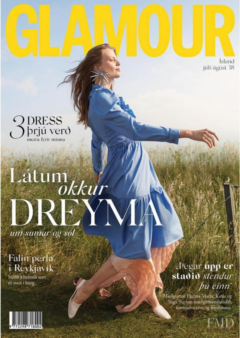 Saara Sihvonen featured on the Glamour Iceland cover from July 2018