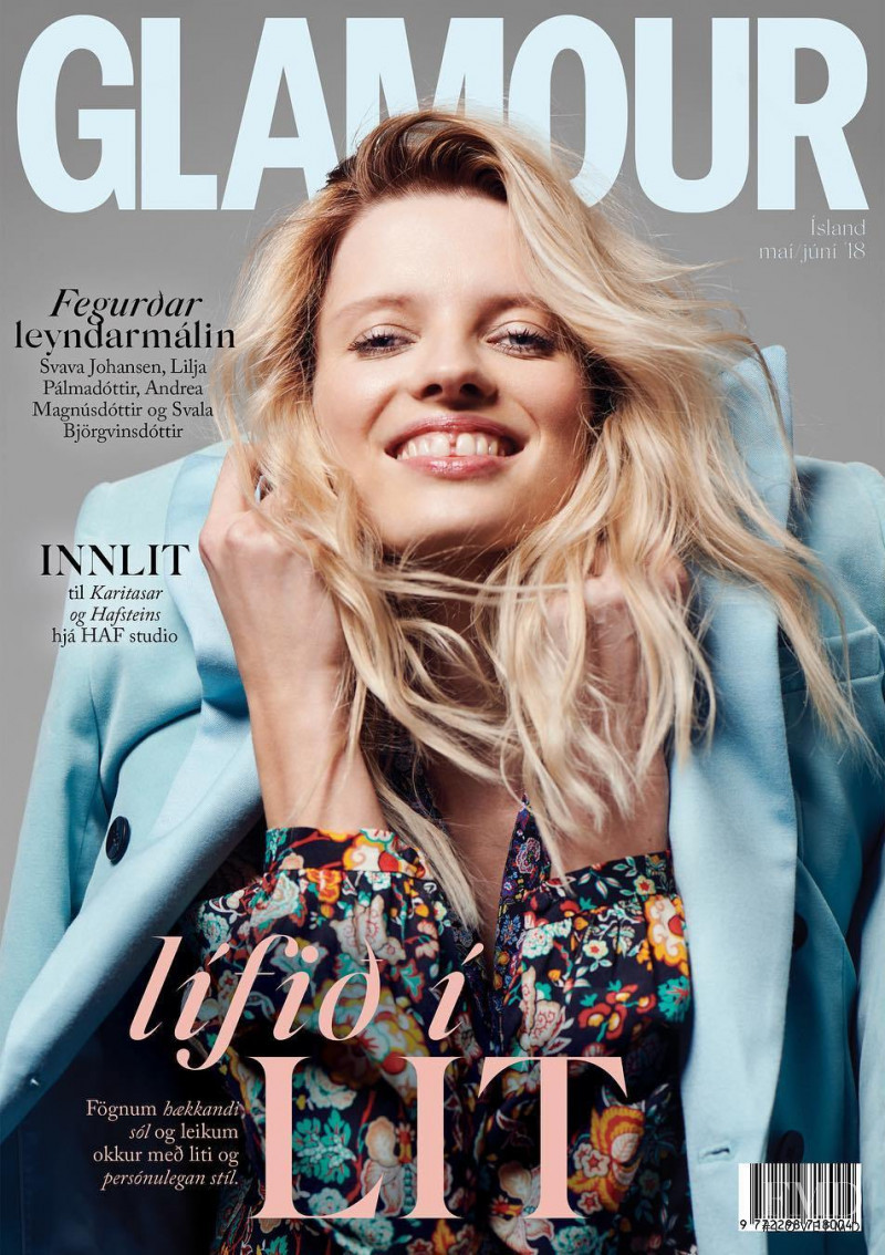Natalia Siodmiak featured on the Glamour Iceland cover from May 2018