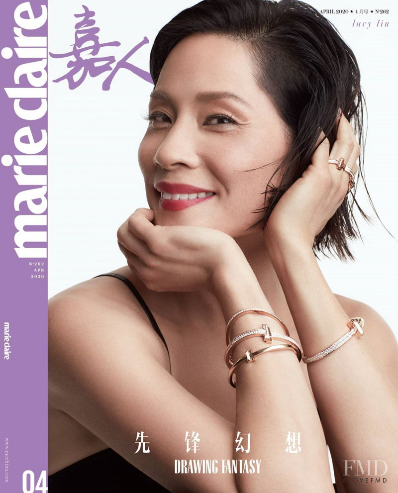 Lucy Liu featured on the Marie Claire China cover from April 2020