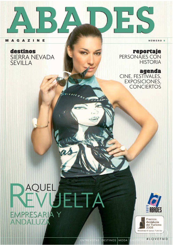 Raquel Revuelta featured on the Abades Magazine cover from January 2009