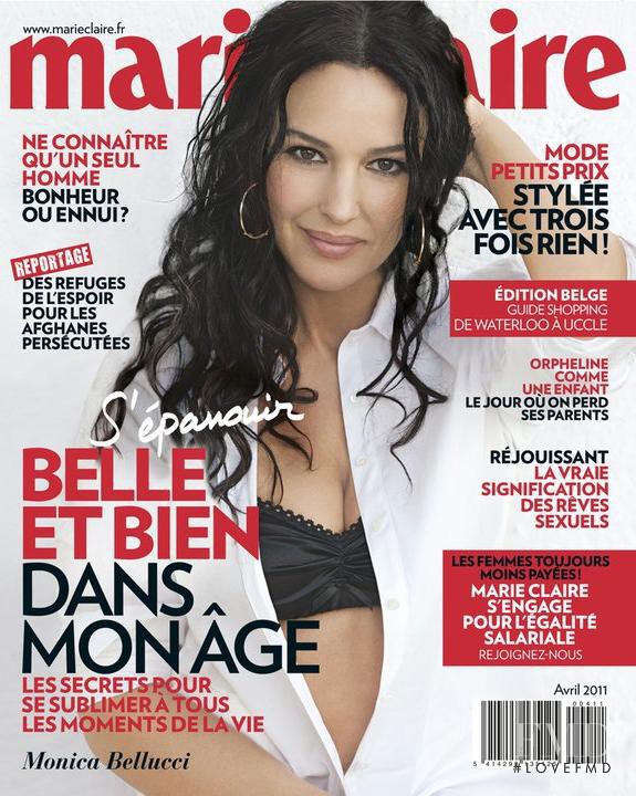 Monica Bellucci featured on the Marie Claire Belgium cover from April 2011