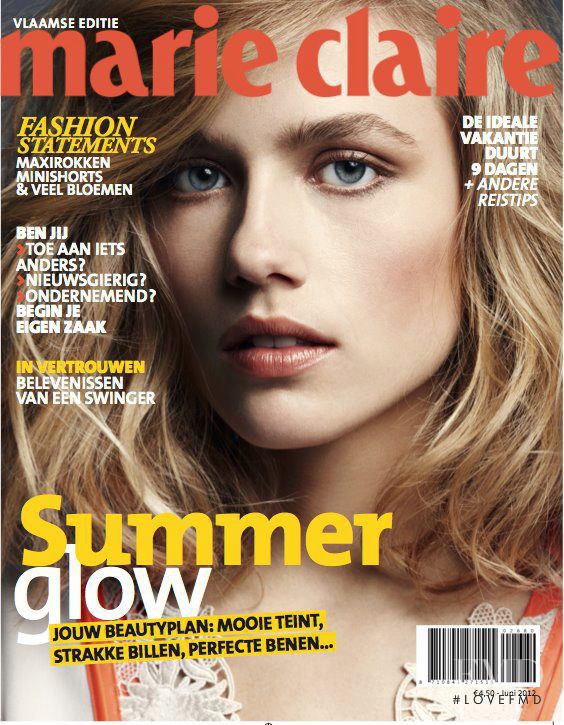 Tosca Dekker featured on the Marie Claire Belgium cover from June 2012