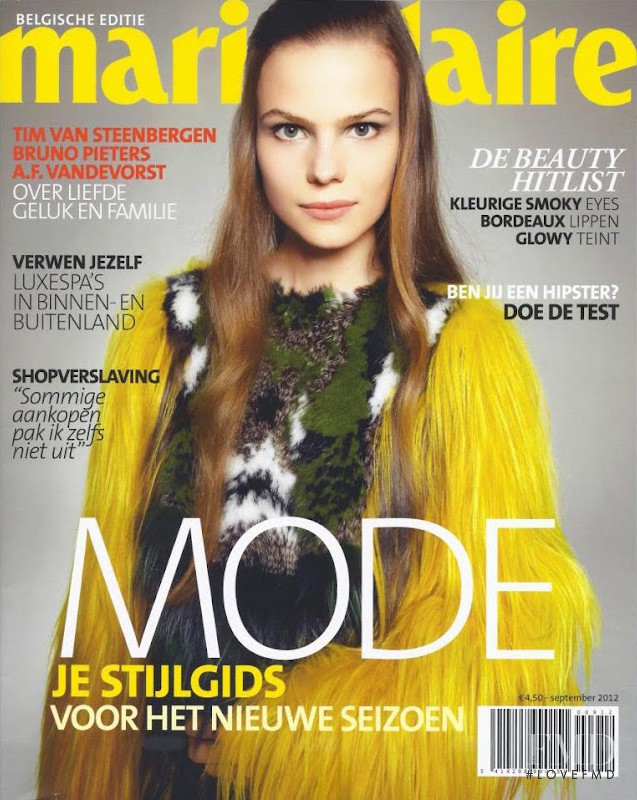 Charlotte Foubert featured on the Marie Claire Belgium cover from September 2012
