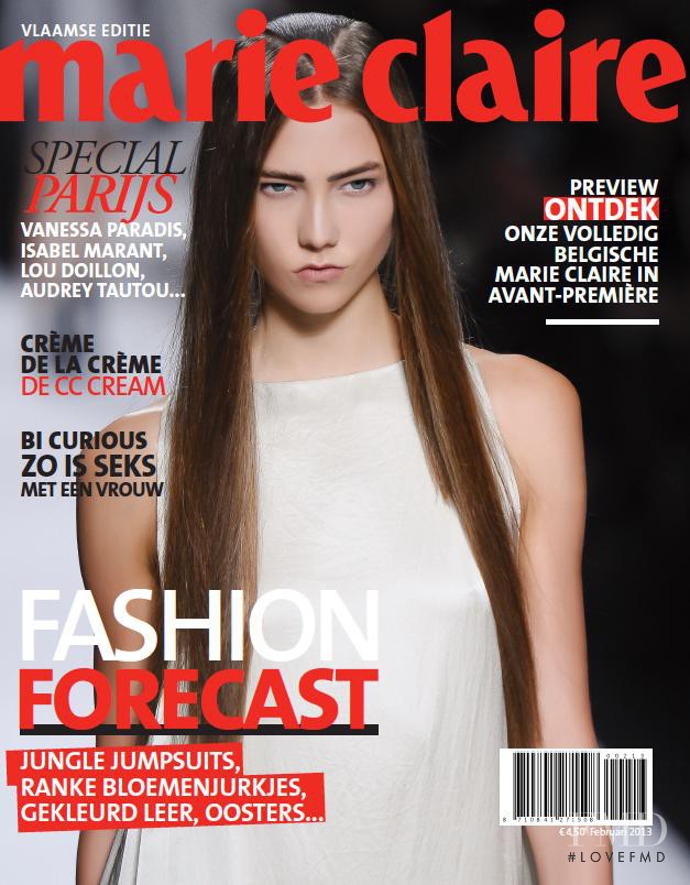  featured on the Marie Claire Belgium cover from February 2013