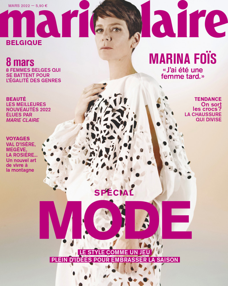  featured on the Marie Claire Belgium cover from March 2022
