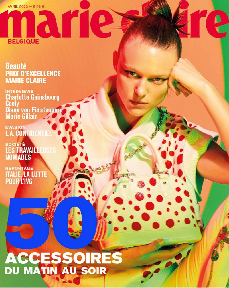 Anais Garnier featured on the Marie Claire Belgium cover from April 2023