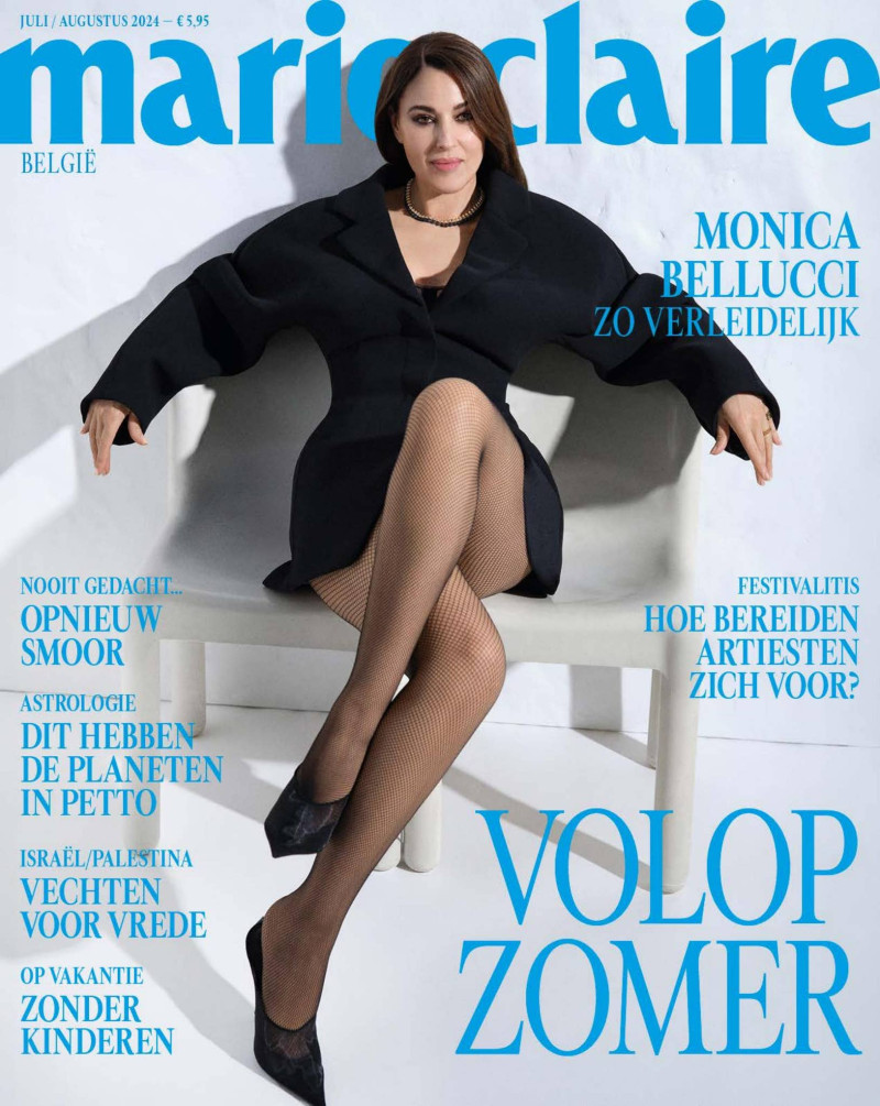Monica Bellucci featured on the Marie Claire Belgium cover from July 2024