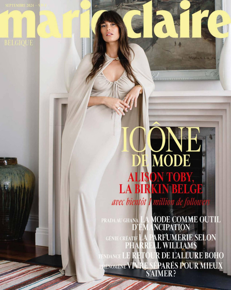 Alison Toby featured on the Marie Claire Belgium cover from September 2024