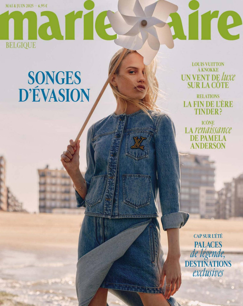 Caroline Helsen featured on the Marie Claire Belgium cover from May 2025
