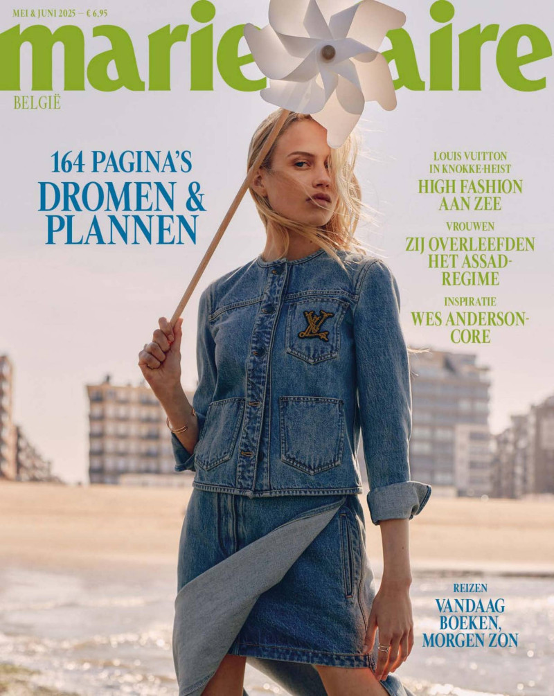 Caroline Helsen featured on the Marie Claire Belgium cover from May 2025