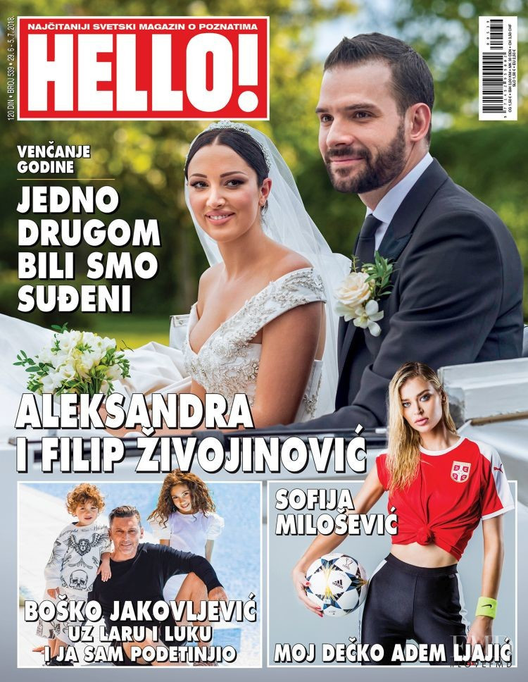 Sofija Milosevic featured on the Hello! Serbia cover from June 2018