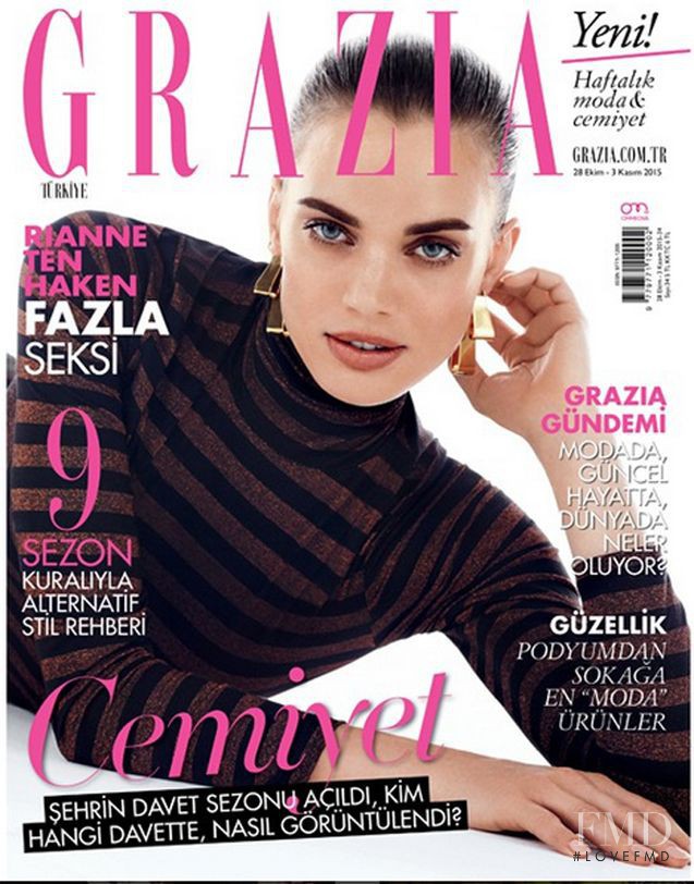 Rianne ten Haken featured on the Grazia Turkey cover from October 2015
