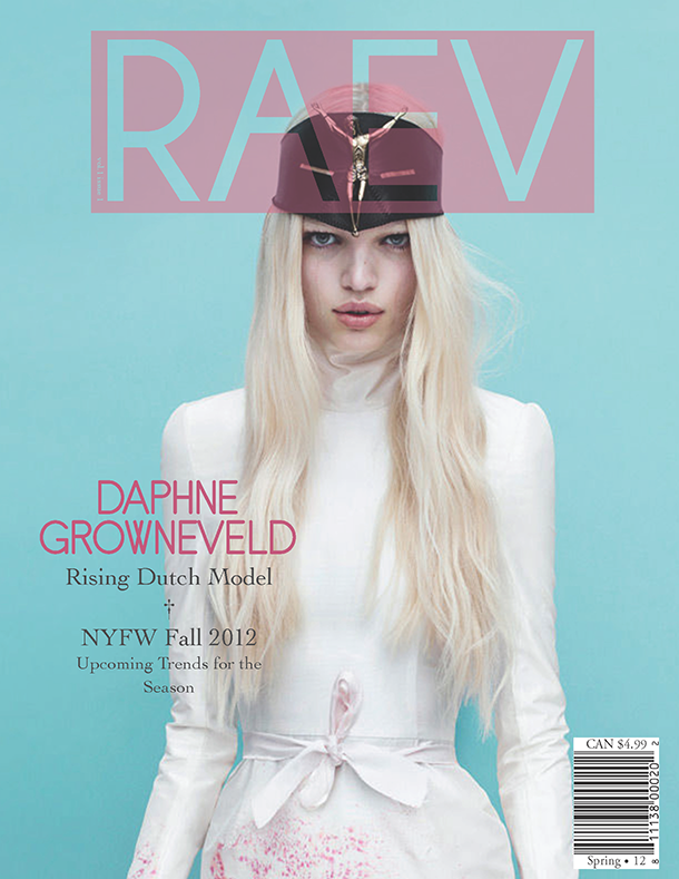 Daphne Groeneveld featured on the Raev cover from March 2012