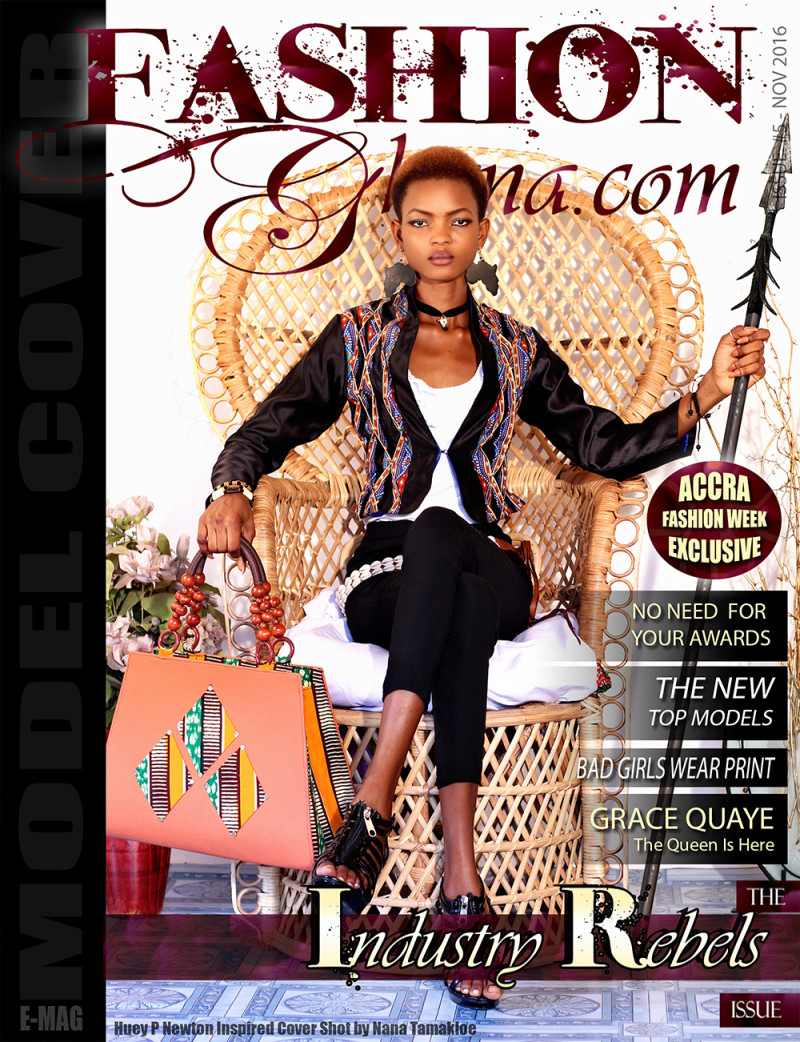 Grace Quaye featured on the Fashion Ghana cover from November 2016