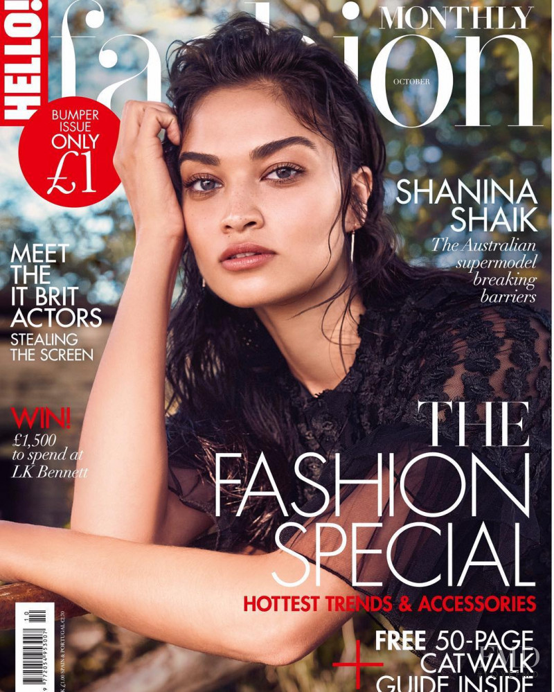 Shanina Shaik featured on the Hello! Fashion cover from October 2016