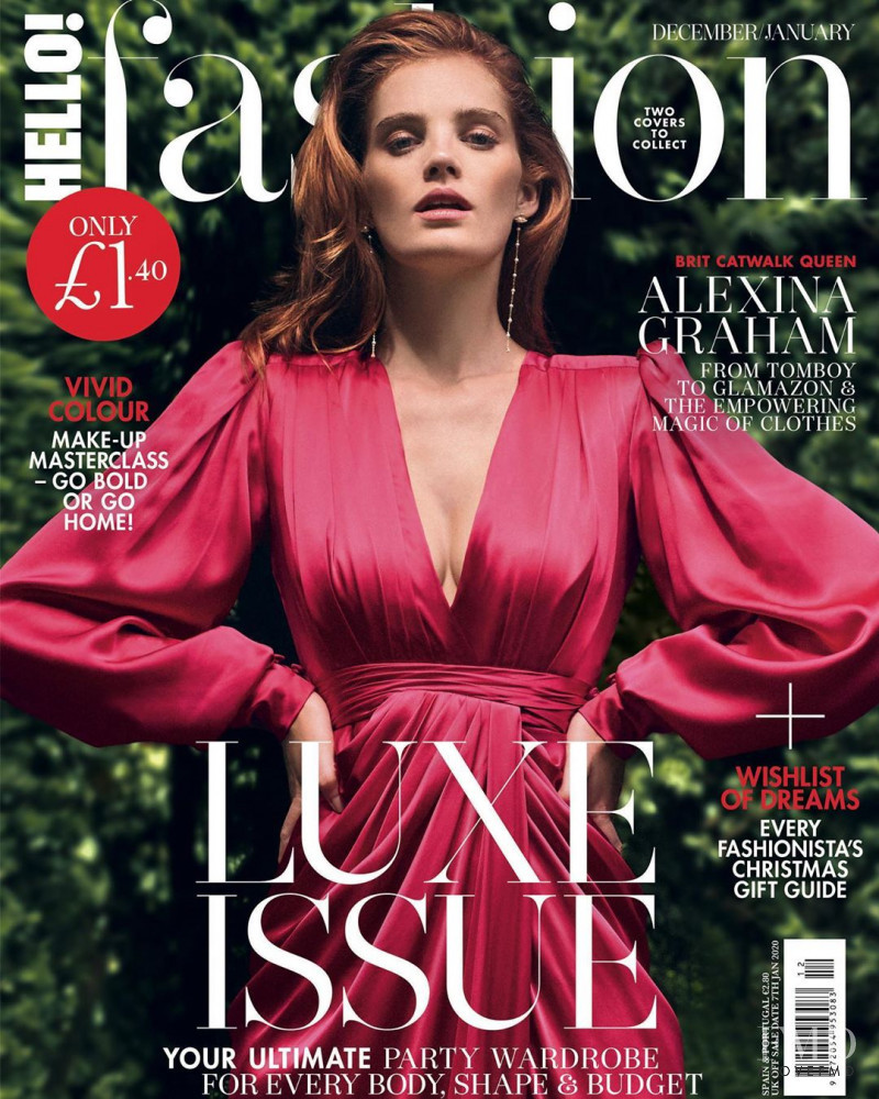 Alexina Graham featured on the Hello! Fashion cover from December 2019
