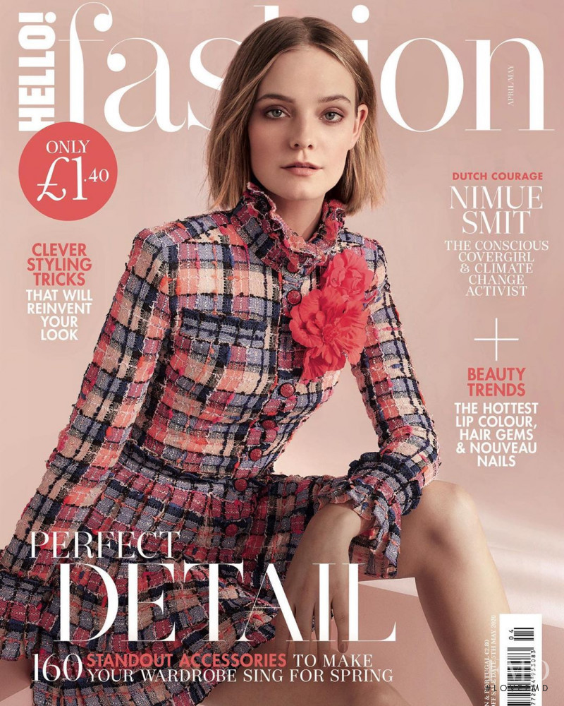Nimuë Smit featured on the Hello! Fashion cover from April 2020