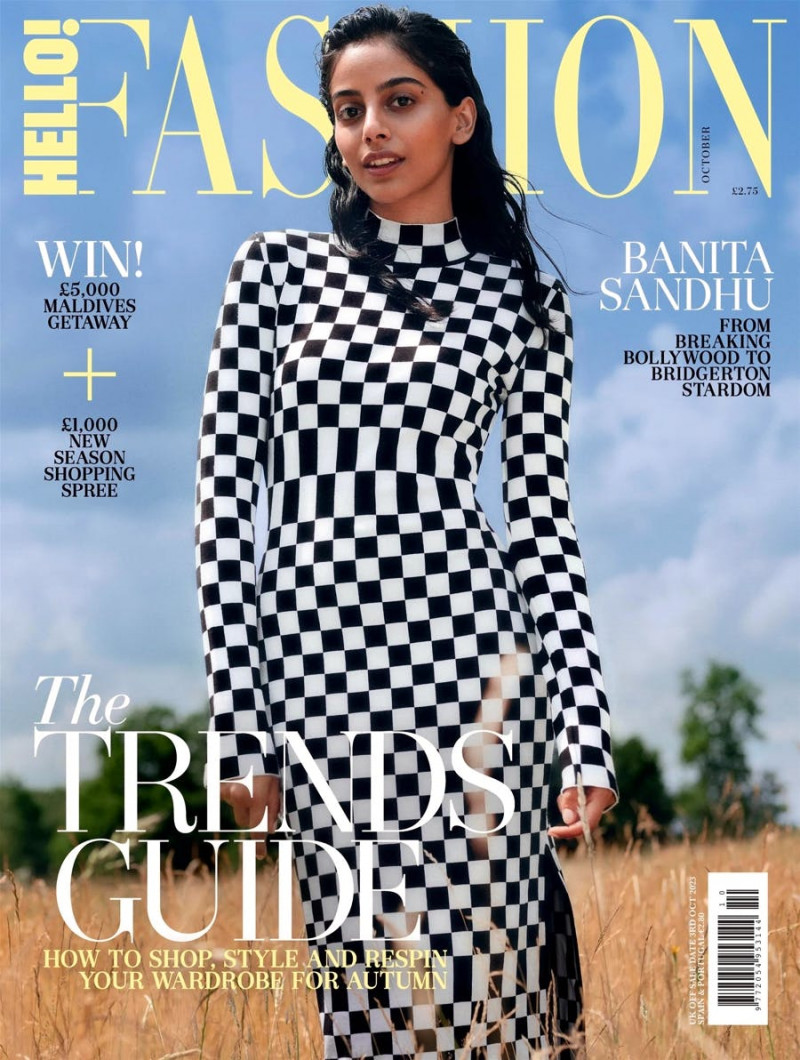 Banita Sandhu featured on the Hello! Fashion cover from October 2023