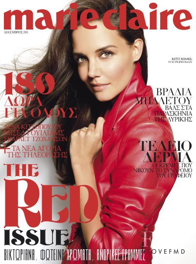 Katie Holmes featured on the Marie Claire Greece cover from December 2011