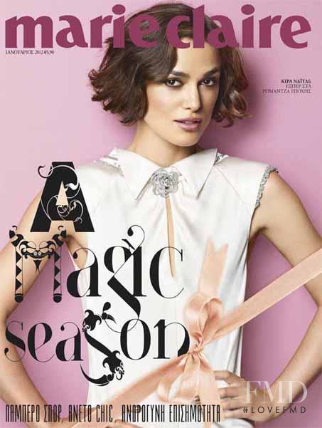 Keira Knightley featured on the Marie Claire Greece cover from January 2012