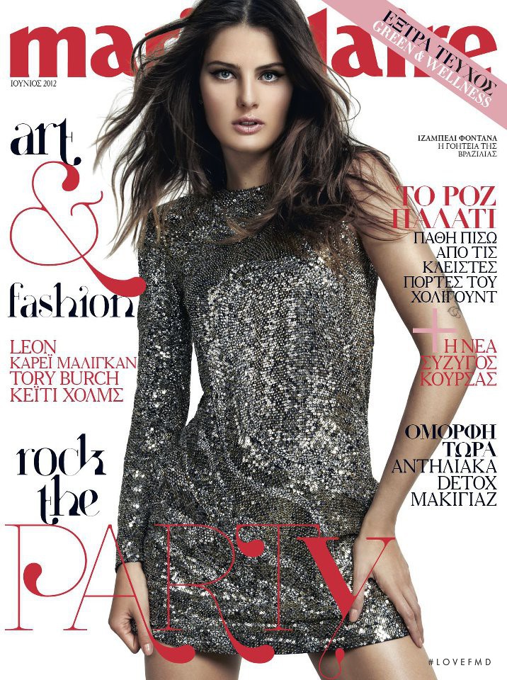 Isabeli Fontana featured on the Marie Claire Greece cover from June 2012