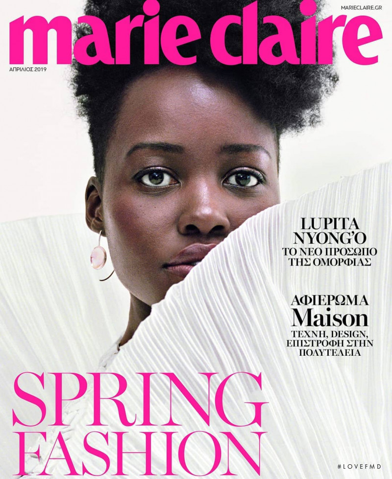 Lupita Nyong\'o featured on the Marie Claire Greece cover from April 2019