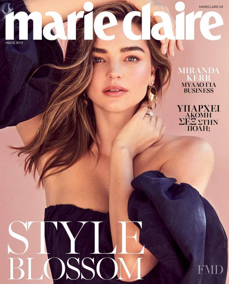 Miranda Kerr featured on the Marie Claire Greece cover from May 2019