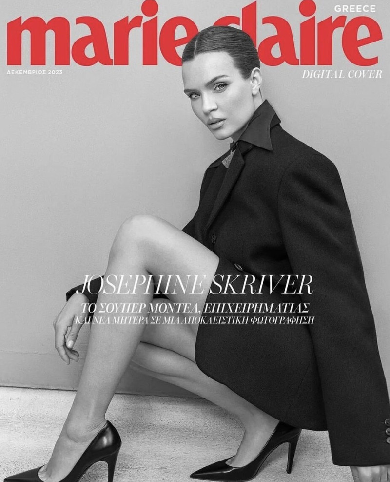 Josephine Skriver featured on the Marie Claire Greece cover from August 2023