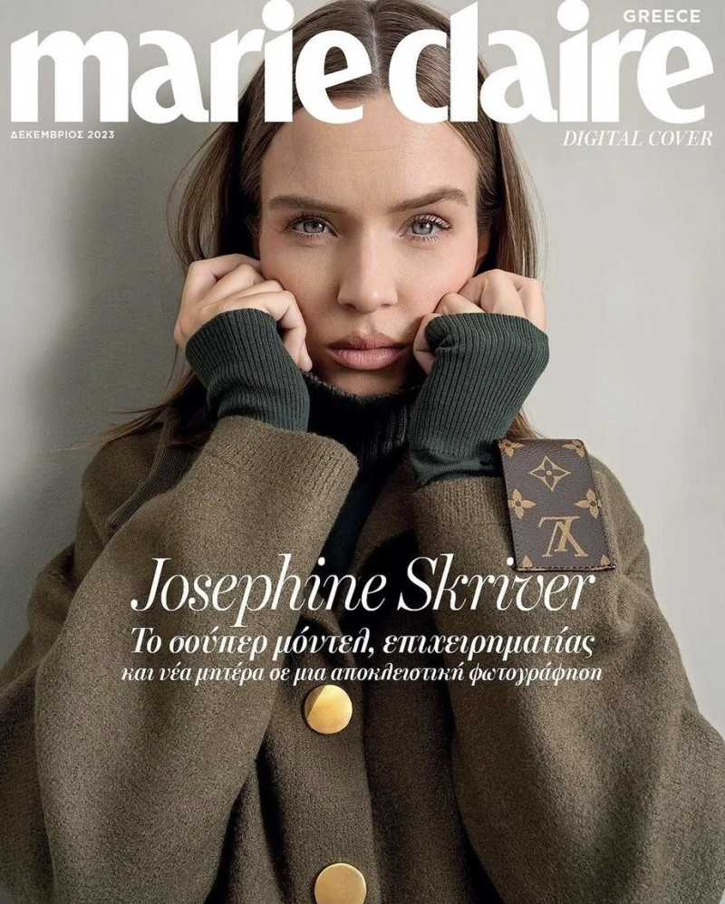 Josephine Skriver featured on the Marie Claire Greece cover from August 2023