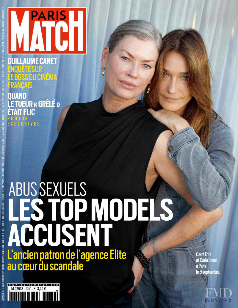 Carla Bruni, Carre Otis featured on the Paris Match cover from October 2021