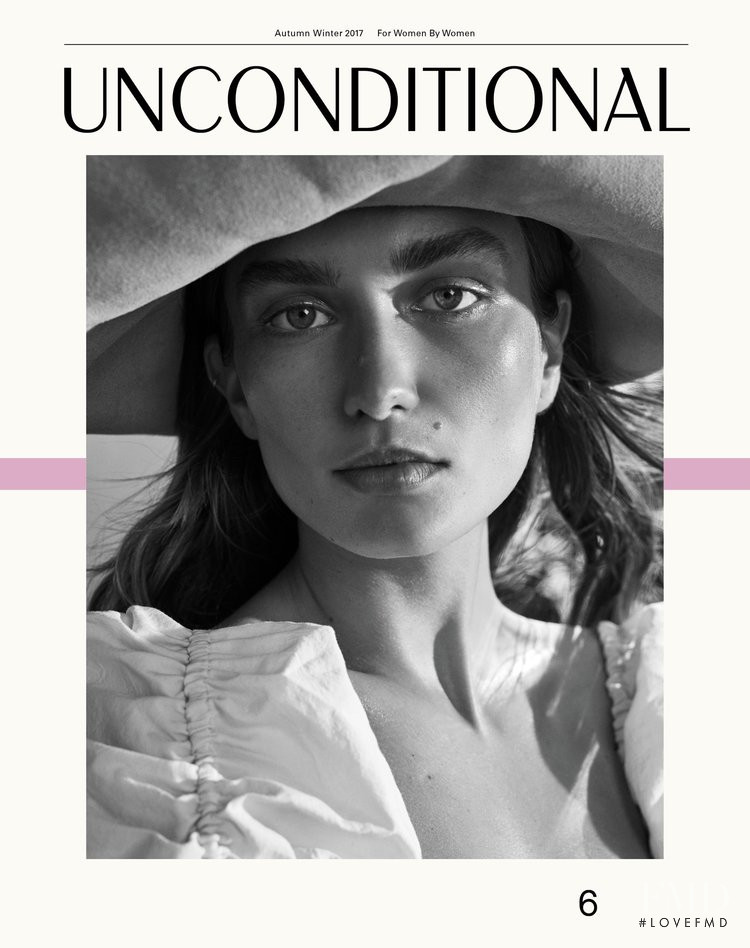 Andreea Diaconu featured on the Unconditional cover from December 2017