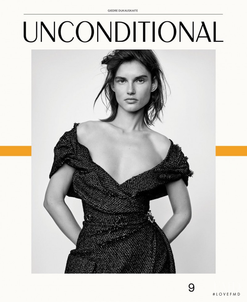 Giedre Dukauskaite featured on the Unconditional cover from December 2019