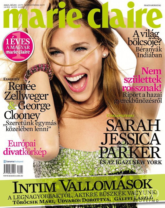Sarah Jessica Parker featured on the Marie Claire Hungary cover from May 2008