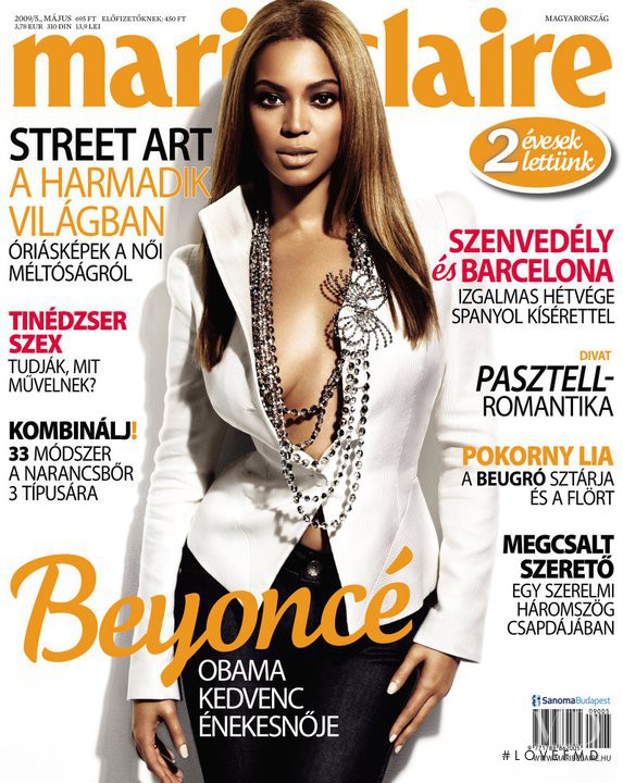 Beyoncé Knowles featured on the Marie Claire Hungary cover from May 2009