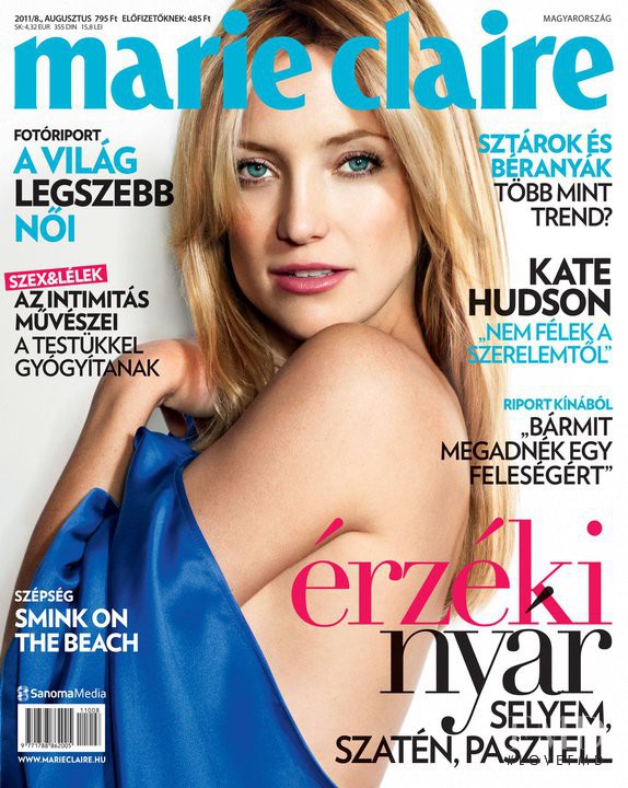 Kate Hudson featured on the Marie Claire Hungary cover from August 2011