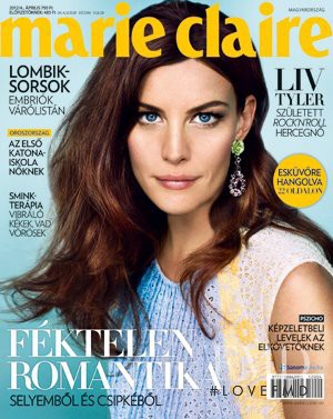 Liv Tyler featured on the Marie Claire Hungary cover from April 2012